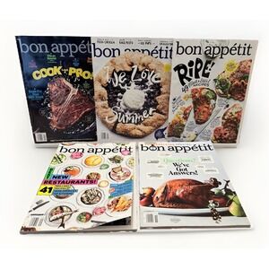 Bon Appetit Magazine 2015 LOT Issues Illustrated Staging Recipes Gourmet Food